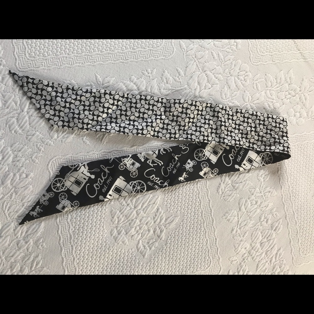 34” Coach reversable scarf